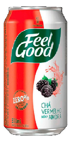 Imagem 3 de 3 de 6x Chá Vermelho Com Amora Feel Good 330ml
