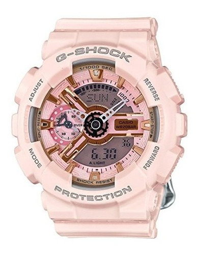 Reloj De Señoras Casio G-shock Gold Y Pink Dial Pink Resin 