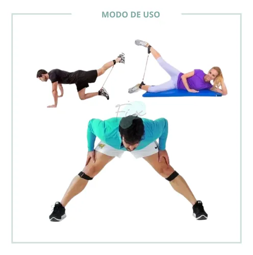Banda Elastica Con Tobilleras Gym Funcional Abductores Mir
