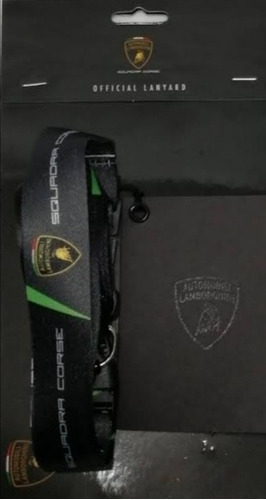 Lanyard Lamborghini Squadra Corse Pota Gafete Genuino 2019