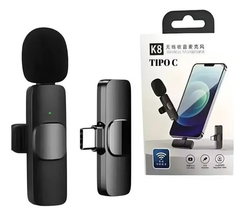 Micrófono Inalámbrico Solapa Lavalier Para Celular Tipo C Co