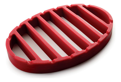 Norpro 405 Oval Silicone Roast Rack, Red