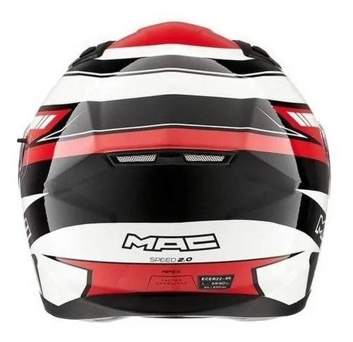 Imagen 3 de 8 de Casco Moto Doble Visor Mac Speed 2.0 Apex Cuotas