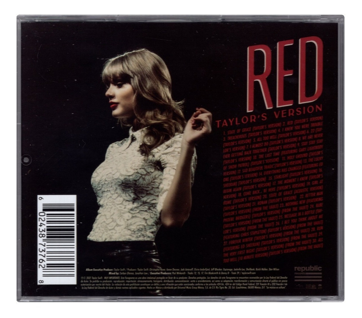Taylor Swift Red ( Taylors Version ) 2 Discos Cd 's Envío gratis