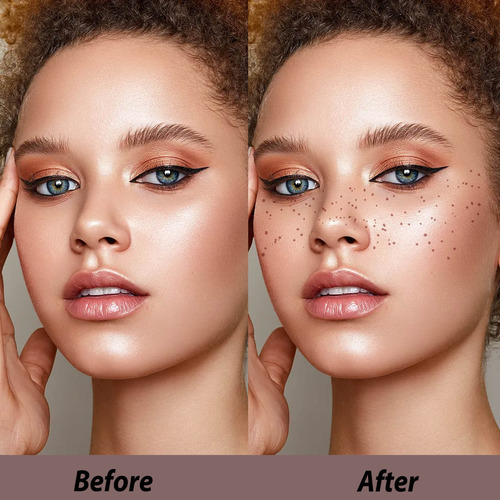Parche De Pecas Con Tatuajes Falsos - Accesorios De Maquilla