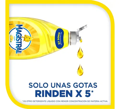 Detergente Magistral Limón 750 Ml X 4 Unidades