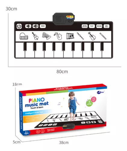 Tapete De Piano Musical Infantil Dançando Piano Teclado Tapete Música Jogo  De Piano Brinquedo Para Aprendizagem Precoce Educação Educacional :  : Brinquedos e Jogos