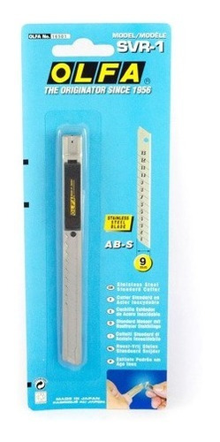 Cutter Olfa Svr-1 De 9mm Mango Acero Inoxidable