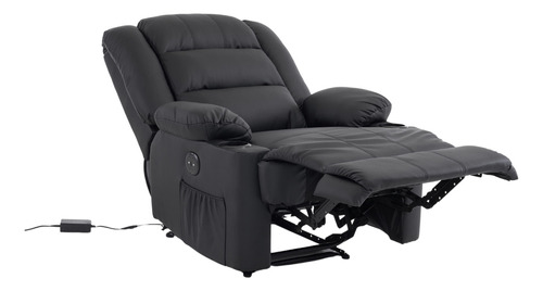 Cadeira Do Papai Reclinavel Elétrica Corino Premium Preto