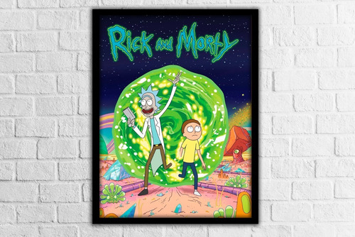 Cuadro De Serie Rick And Morty Get Shwifty 32x42 Cm