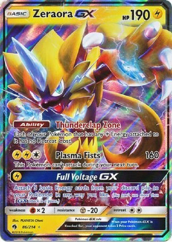 Zeraora Gx 86/214 Ultra Raro Pokemon Tcg