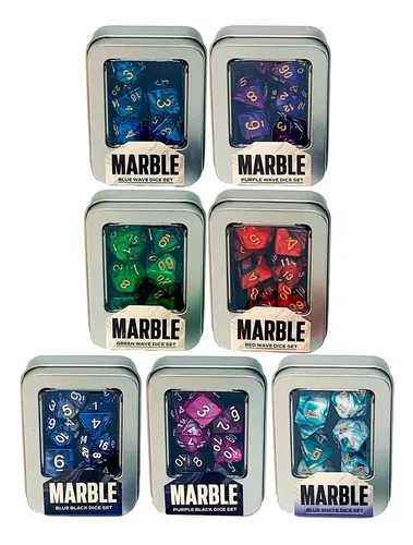 Set Dados RPG - Marble Blue - Vinted