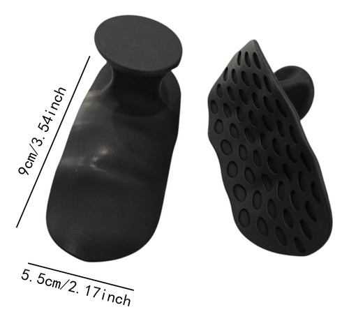 2x Agarres De Levantamiento De Pesas Almohadillas Negro