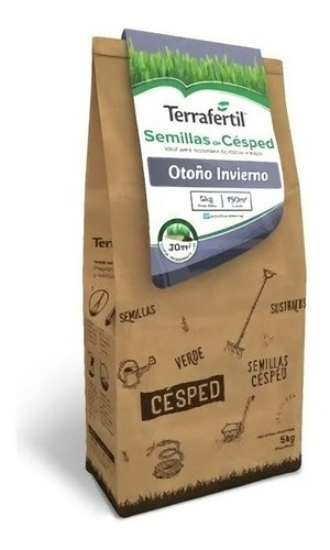 Semilla Cesped Pasto Terrafertil Otoño Invierno 5kg Aqualive