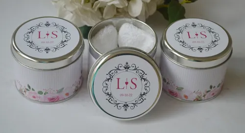 comprar 35 Latas Personalizadas 8x7 Con 1 Jabon Y 1 Toalla Souvenirs