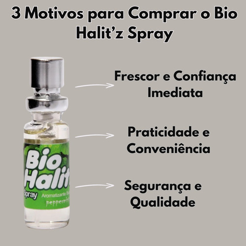 Bio Halitz Spray Bucal Pepper 6ml Natuflores Hálito Fresco