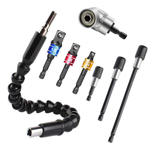 Kit De Broca De Extensión De Ángulo Flexible Para 8pcs