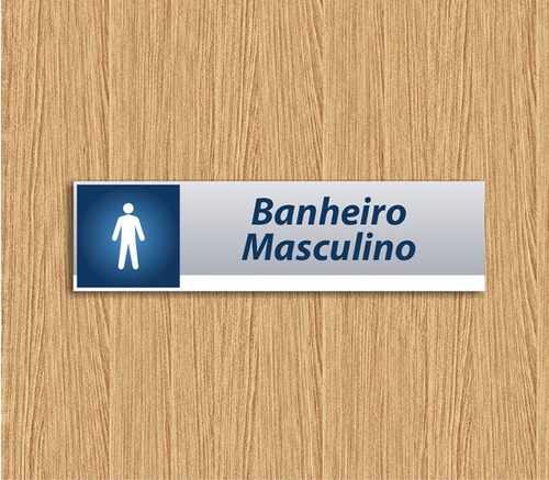 Placa Banheiro Masculino - Identificação Personalizada