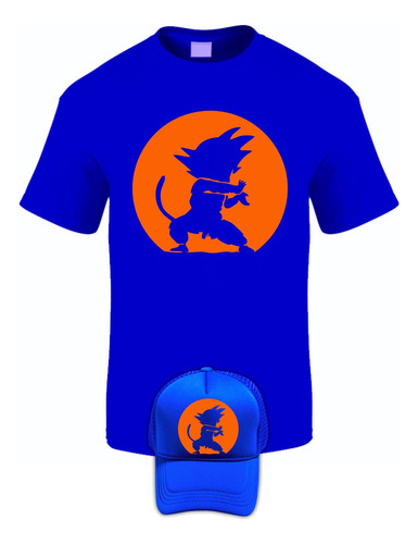 Camiseta Dragon Ball Blue Obsequio Gorra Trucker Exclusiva