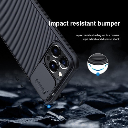 Imagen 4 de 6 de Carcasa Nillkin Camshield Para iPhone 13 / Pro / Max / Mini