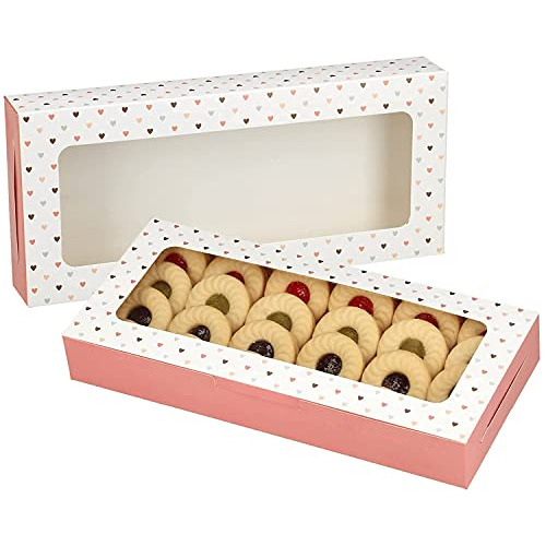 Caja De Panadería De 20 Paquetes Con Ventana 9,5x4,3x1...