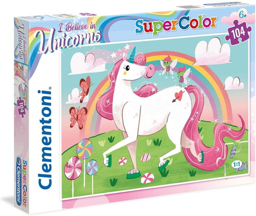 Puzzle 104 Piezas Unicornio Brillo - Mosca