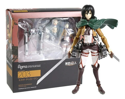 Figma 203 Attack On Titan Mikasa Ackerman (Usado)