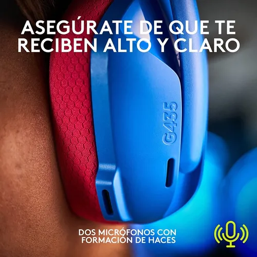 Auriculares gamer inalámbricos Logitech G G Series G435 G435 azul y frambuesa