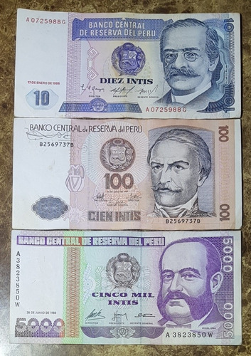 Lindos Billetes Del Peru. Para Coleccionar. 