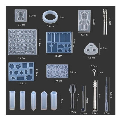 Molde De Resina Para Joyas, Silicona, Fundición Epóxica, 384