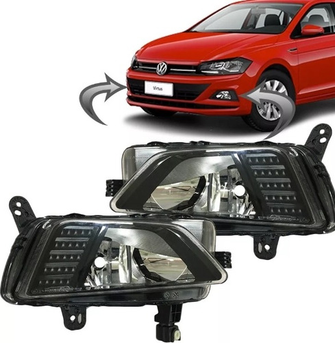 Faro Auxiliar Volkswagen Polo Virtus 2017 A 2020 Sin Drl Izq