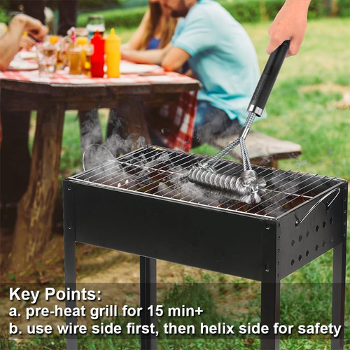 Cepillo Para Asador Parrilla 2 En 1 Para Polvo Combinado