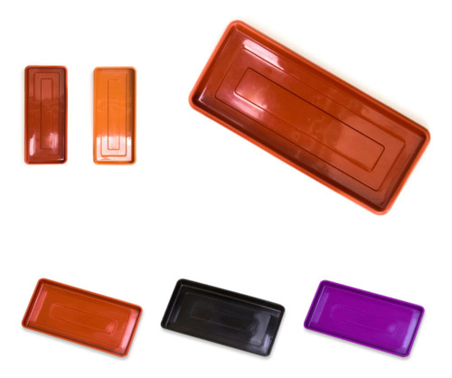 Pack Plato Maceta Jardinera Mini T.a Plastic N20 X 10u Violeta