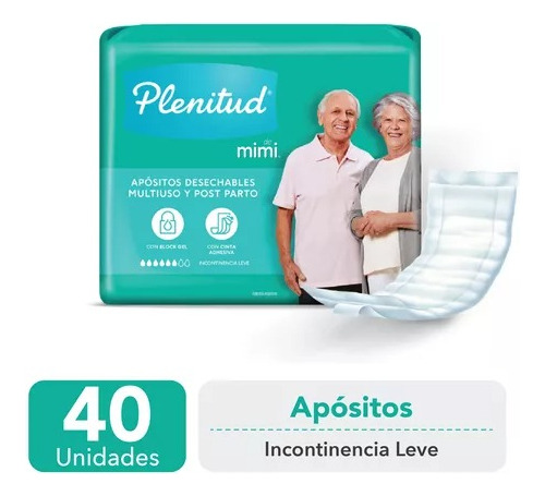 Apósito Plenitud Incontinencia Leve 1 Paquete X 40 Un