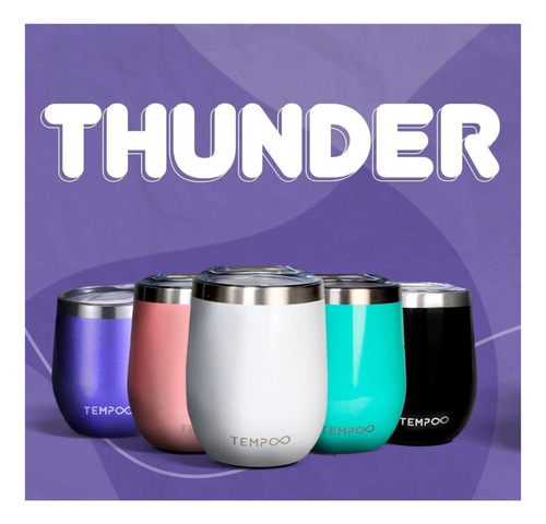 Vaso Térmico Tempoo Acero Thunder 12oz Colores