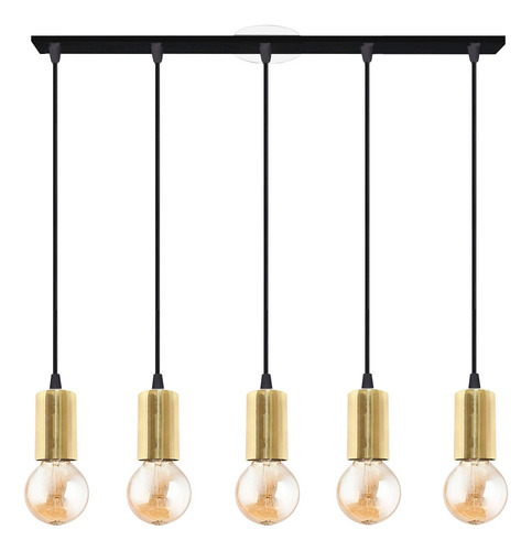 Colgante Techo Simple Moderno 5 Luces Apto E27 Lampara Deco 