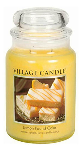 Village Candle Lemon Pound Cake 26 Oz Glass Jar