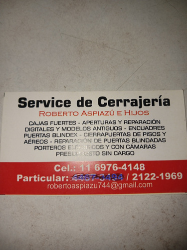 Servicio Especializado De Cerrajeria