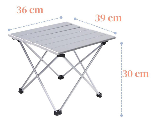 Imagen 2 de 8 de Mesa Plegable De Camping Portátil
