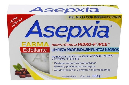 Jabón En Barra Asepxia Exfoliante Extremo 100g Genomma Lab