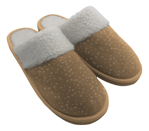 Pantuflas Hombre Corderito Peluche Invierno Abrigadas 