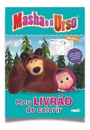 Livro Tapete Meu Livrão Colorir Masha E O Urso 96x66