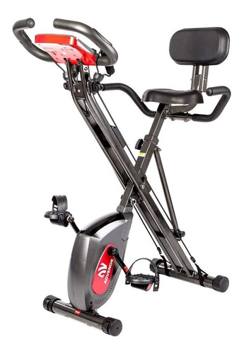 Bicicleta estática plegable Advenor Fitness X-Bike tradicional color negro y rojo