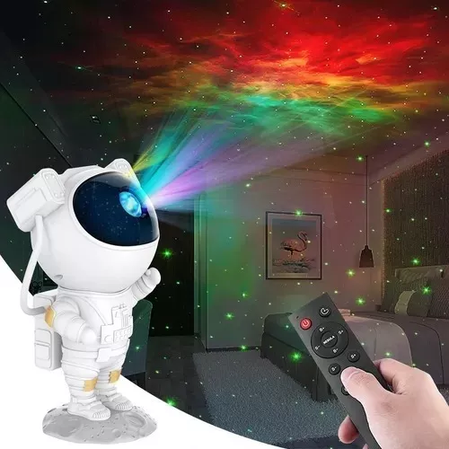Astronauta Proyector Galaxia Estrellas Luz Lampara Control Color de la  estructura Blanco