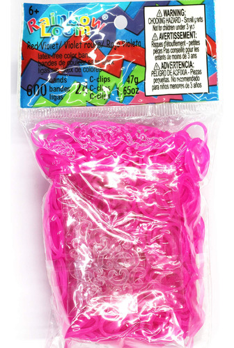 Rainbow Loom Bandas De Goma Rose Jelly Recarga C-clips