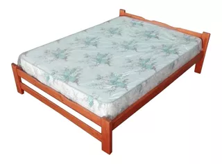 Cama 2 Plazas Pino Macizo 1,40 Matrimonial + Colchon