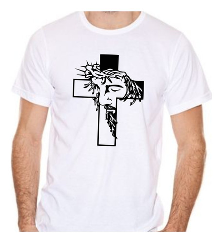 Remera Cristo En La Cruz Catolico Cristianismo Dios Jesus