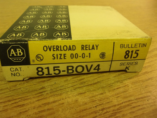New Allen Bradley 815-bov4 Ser K Sz 00-0-1 Overload Cct