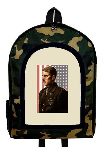 Mochila Camuflada Capitan America Nueva Colección Modelo 50