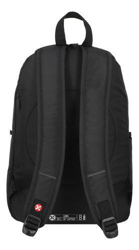 Mochila Portanotebook Xtrem Linx Color Negro 30L Multibolsillo